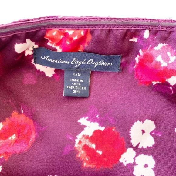 American Eagle AE Strapless Floral Sweetheart Neckline Peplum Bodice Top Large - Picture 5 of 11